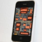 This is an old iPhone I use to show my pupils, what electronic parts are in a smartphone.